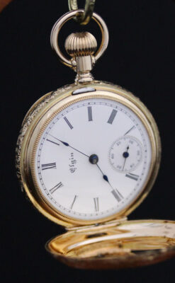 エルジンのアンティーク懐中時計-P2205-10