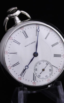 ウォルサムの銀無垢アンティーク懐中時計-P2219-11