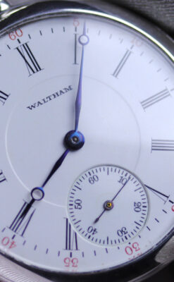 ウォルサムの銀無垢アンティーク懐中時計-P2219-8