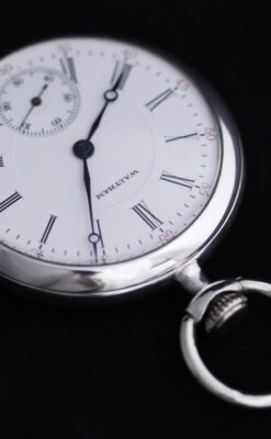 ウォルサムの銀無垢アンティーク懐中時計-P2219-9