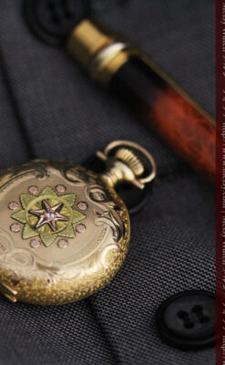 ウォルサムの金無垢アンティーク懐中時計-P2247-4
