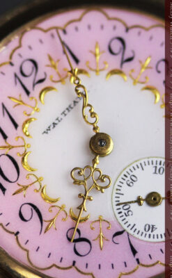 ウォルサムの金無垢アンティーク懐中時計-P2247-6