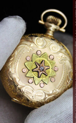 ウォルサムの金無垢アンティーク懐中時計-P2247-8