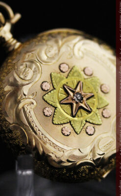 ウォルサムの金無垢アンティーク懐中時計-P2247-9