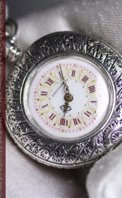 ロンジンの銀無垢アンティーク懐中時計-P2248-10