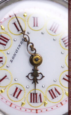 ロンジンの銀無垢アンティーク懐中時計-P2248-11