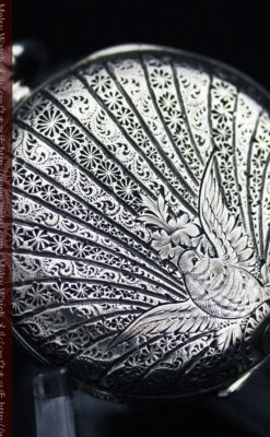 ロンジンの銀無垢アンティーク懐中時計-P2248-12