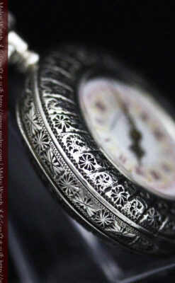 ロンジンの銀無垢アンティーク懐中時計-P2248-13