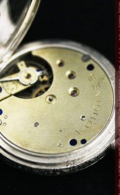 ロンジンの銀無垢アンティーク懐中時計-P2248-17