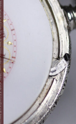 ロンジンの銀無垢アンティーク懐中時計-P2248-20