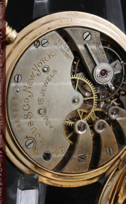 ロンジン金無垢装飾付きのアンティーク懐中時計-P2251-21