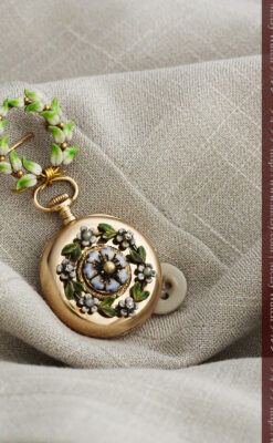 ロンジン金無垢装飾付きのアンティーク懐中時計-P2251-6