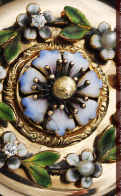 ロンジン金無垢装飾付きのアンティーク懐中時計-P2251-9