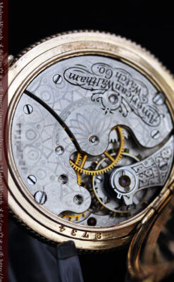 ウォルサムのダイヤモンド入りアンティーク懐中時計-P2254-16