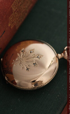 ウォルサムのダイヤモンド入りアンティーク懐中時計-P2254-2