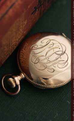 ウォルサムのダイヤモンド入りアンティーク懐中時計-P2254-3