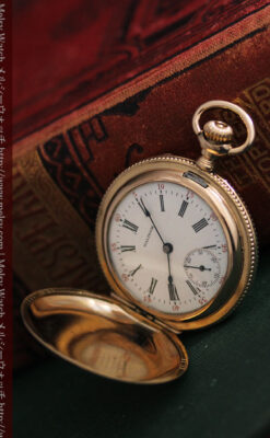 ウォルサムのダイヤモンド入りアンティーク懐中時計-P2254-4