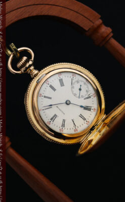 ウォルサムのダイヤモンド入りアンティーク懐中時計-P2254-8