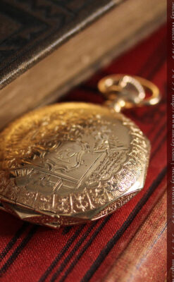 郷愁を誘うウォルサムのアンティーク懐中時計-P2255-4