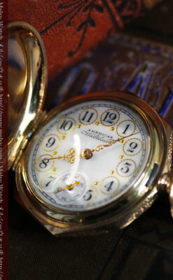 郷愁を誘うウォルサムのアンティーク懐中時計-P2255-6