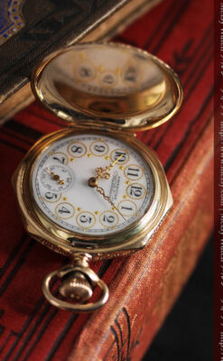 郷愁を誘うウォルサムのアンティーク懐中時計-P2255-7