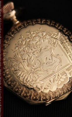 郷愁を誘うウォルサムのアンティーク懐中時計-P2255-9