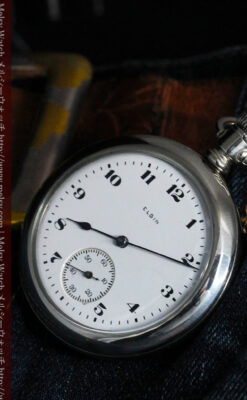 エルジンの素朴さが魅力のアンティーク懐中時計 【1904年製】-P2256-8