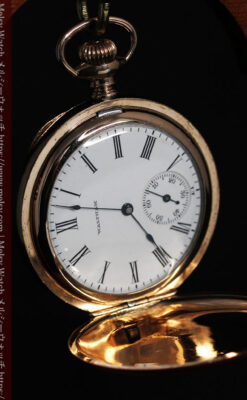 イニシャルIの金細工が美しいウォルサムのアンティーク懐中時計 【1898年製】-P2258-11