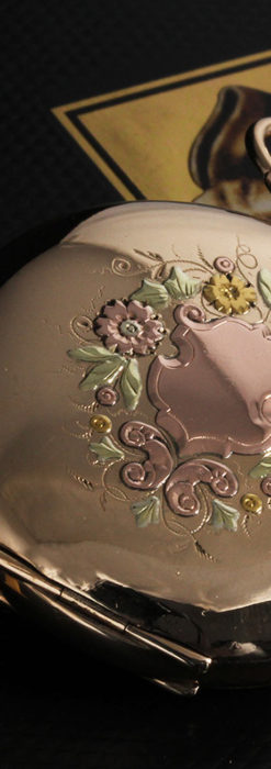 イニシャルＩの金細工が美しいウォルサムのアンティーク懐中時計 【1898年製】-P2258-2