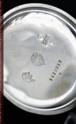 オメガの24時間表示の銀無垢アンティーク懐中時計 【1915年製】-P2259-10