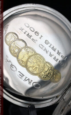 オメガの24時間表示の銀無垢アンティーク懐中時計 【1915年製】-P2259-11