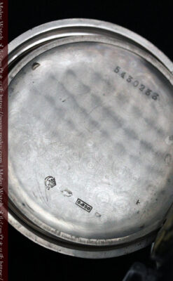 オメガの24時間表示の銀無垢アンティーク懐中時計 【1915年製】-P2259-12