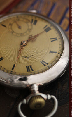 オメガの風格ある銀無垢アンティーク懐中時計 【1907年製】-P2260-1