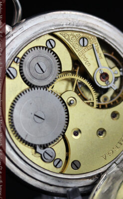 オメガの風格ある銀無垢アンティーク懐中時計 【1907年製】-P2260-16