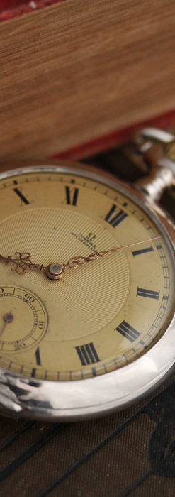 オメガの風格ある銀無垢アンティーク懐中時計 【1907年製】-P2260-2