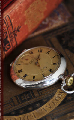 オメガの風格ある銀無垢アンティーク懐中時計 【1907年製】-P2260-4