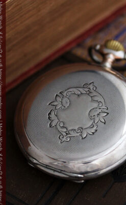 オメガの風格ある銀無垢アンティーク懐中時計 【1907年製】-P2260-7