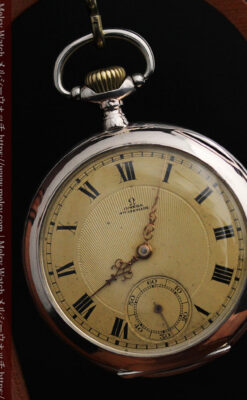 オメガの風格ある銀無垢アンティーク懐中時計 【1907年製】-P2260-8