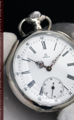 オメガの3世紀を繋ぐ銀無垢アンティーク懐中時計 【1896年製】-P2261-11