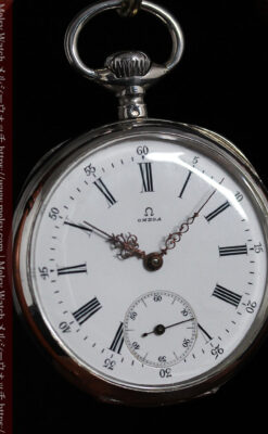 オメガの3世紀を繋ぐ銀無垢アンティーク懐中時計 【1896年製】-P2261-8