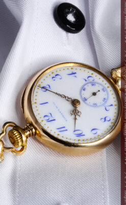 ティファニーの18金無垢アンティーク時計 懐中時計ネックレス兼腕時計 【1905年製】-P2262-11