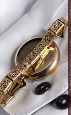 ティファニーの18金無垢アンティーク時計 懐中時計ネックレス兼腕時計 【1905年製】-P2262-15