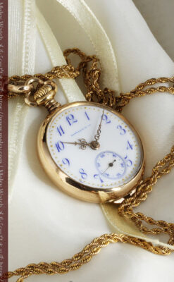 ティファニーの18金無垢アンティーク時計 懐中時計ネックレス兼腕時計 【1905年製】-P2262-7