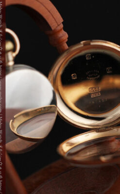 ロレックスの彫りと雰囲気の良い金無垢アンティーク懐中時計【1923年頃】-P2264-19