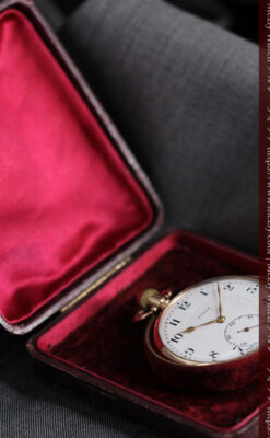 ロレックスの彫りと雰囲気の良い金無垢アンティーク懐中時計【1923年頃】-P2264-25