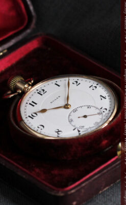 ロレックスの彫りと雰囲気の良い金無垢アンティーク懐中時計【1923年頃】-P2264-26