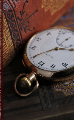 ロレックスの彫りと雰囲気の良い金無垢アンティーク懐中時計【1923年頃】-P2264-8