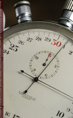 英国ロンドン・スミスのアンティーク特大ストップウォッチ【1920年頃】箱付き-P2266-10