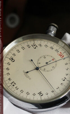英国ロンドン・スミスのアンティーク特大ストップウォッチ【1920年頃】箱付き-P2266-9