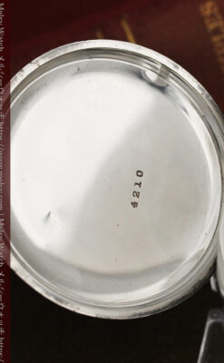 ウォルサムの秀麗な大型銀無垢アンティーク懐中時計 【1909年製】-P2267-17